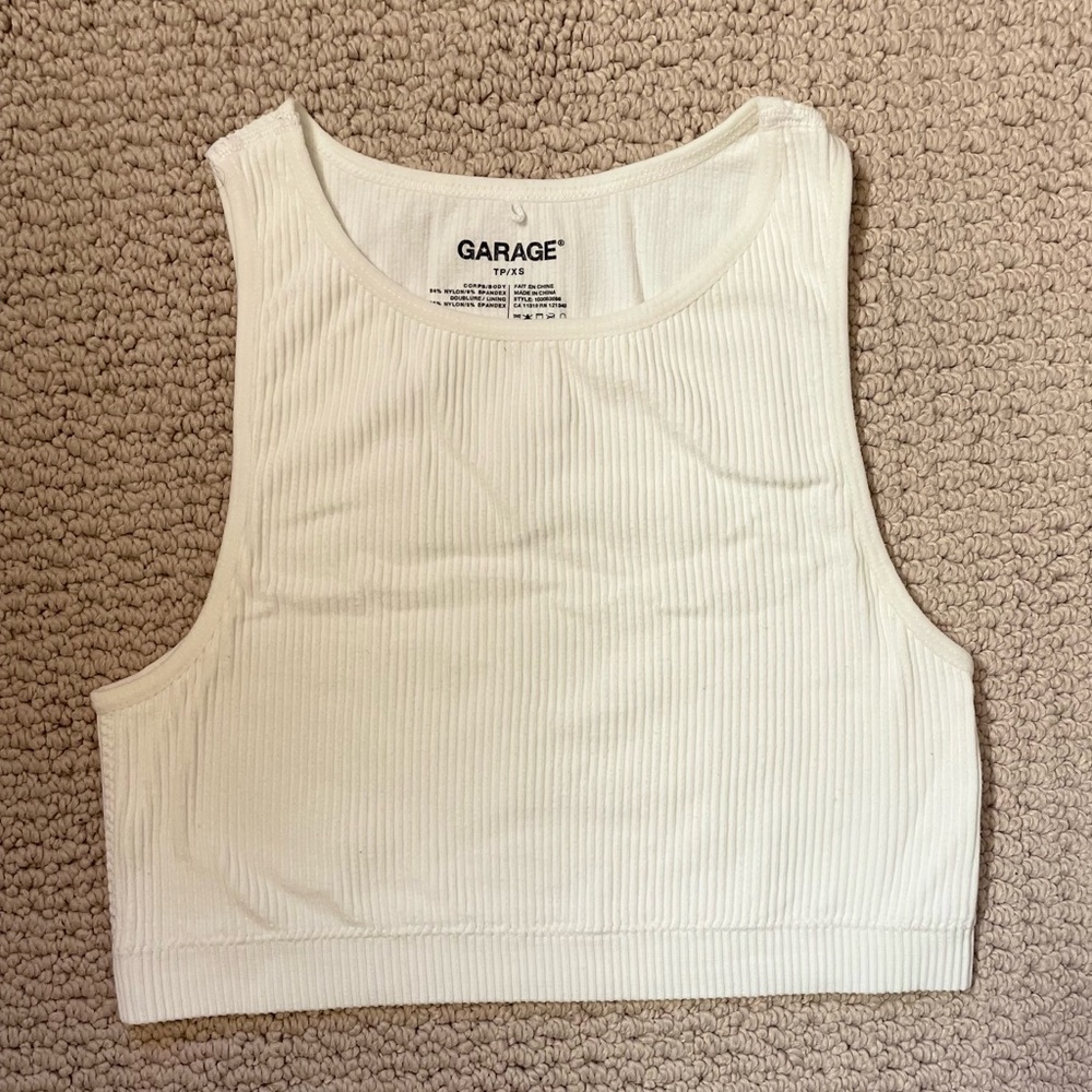 Garage white/cream muscle tank